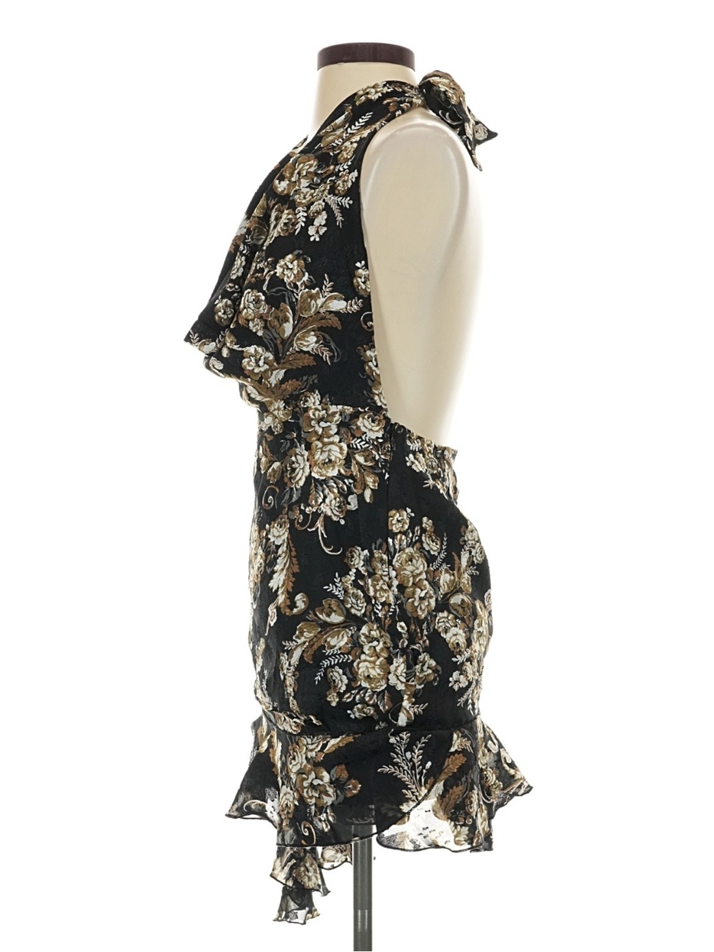 12th Tribe Sofia Black Floral Mini Dress - Size S - Picture 11 of 16
